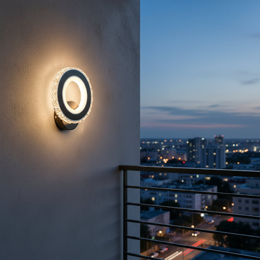 NOVA Rotonda LED стенна лампа, 16W, черна и неръждаема стомана, топла/студена/неутрална светлина Вътрешни стенни лампи Заглавие по подразбиране Alessandro Design