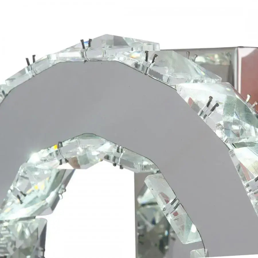 Кристален LED полилей MAJORA 8W, Диаметър 20 см, Студена/Топла/Неутрална светлина, Блестящ хром Кристални LED полилеи Заглавие по подразбиране Alessandro Design