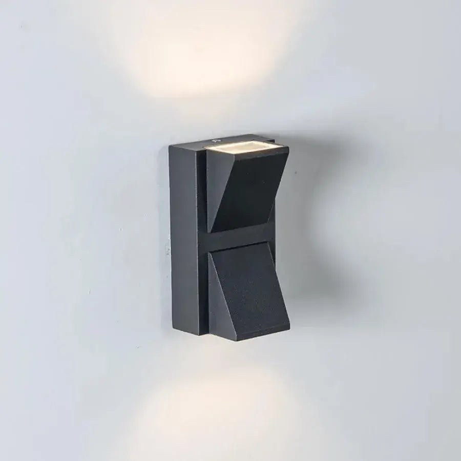 Външна алена LED стенна лампа, 6W, черна, метална, IP65, 3000K Външни стенни лампи Заглавие по подразбиране Alessandro Design
