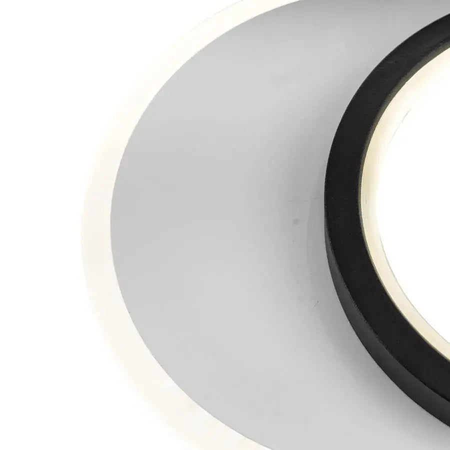 SMALON LED стенна лампа 26W, 2 кръга, студена/топла/неутрална светлина, черно бял LED полилей Заглавие по подразбиране Alessandro Design