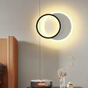 SMALON LED стенна лампа 26W, 2 кръга, студена/топла/неутрална светлина, черно бял LED полилей Заглавие по подразбиране Alessandro Design