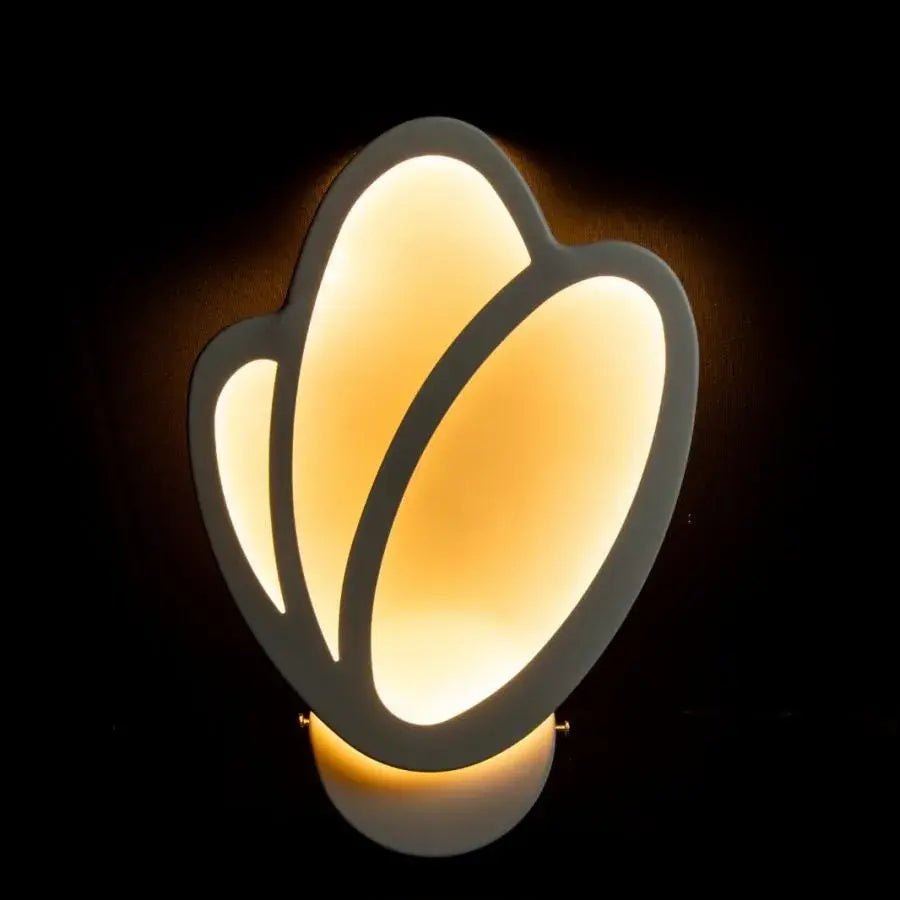 Лале LED стенна лампа 15W, студена/топла/неутрална светлина 3000K/4000K/6000K, бели, метални и акрилни вътрешни стенни лампи Заглавие по подразбиране Alessandro Design