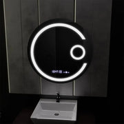 LED кръгло огледало, 60 см, Visio MotionGlow Marcello, система за обезпотяване, часовник и термометър, козметична лупа, затъмняващи огледала Marcello Заглавие по подразбиране Alessandro Design