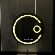 LED кръгло огледало, 60 см, Visio MotionGlow Marcello, система за обезпотяване, часовник и термометър, козметична лупа, затъмняващи огледала Marcello Заглавие по подразбиране Alessandro Design