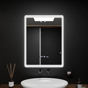 Правоъгълно LED огледало, 60x80cm, сензор ELANCEE MotionGlow Marcello, система за обезпотяване, часовник и термометър, димируеми огледала Marcello Заглавие по подразбиране Alessandro Design