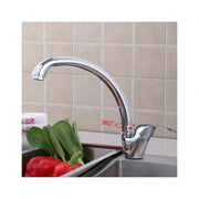 Гланциран хромиран кухненски кран LB00C, въртящ се кран Swan, керамичен патрон, пълен комплект с връзки и система за фиксиране Кухненски кранове Заглавие по подразбиране Alessandro Design