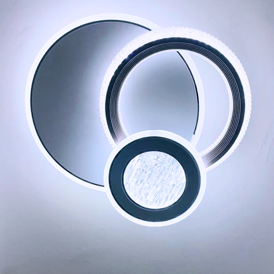 LED полилей NYXORA 44W, 3 кръга, студена/топла/неутрална светлина, бели LED полилеи Заглавие по подразбиране Alessandro Design