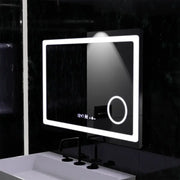 Правоъгълно LED огледало, 90x60 см, Souverain MotionGlow Marcello, система за обезпотяване, часовник и термометър, козметична лупа, димируеми огледала Marcello Заглавие по подразбиране Alessandro Design