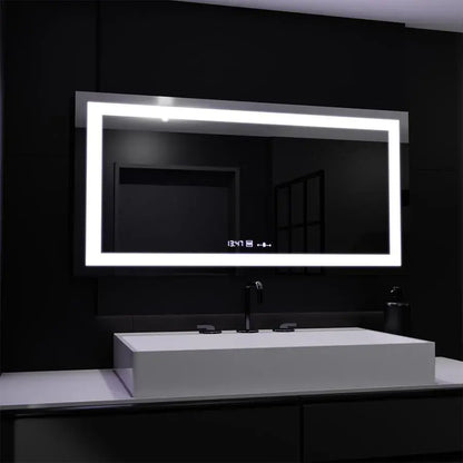 Правоъгълно LED огледало, 160x80 см, Verite MotionGlow Marcello, система за обезпотяване, часовник и термометър, димируеми огледала Marcello Заглавие по подразбиране Alessandro Design