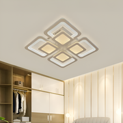 LED полилей с дистанционно управление SUSAN 96W, 4 квадрата, студена/топла/неутрална светлина, димируем, бял LED полилей с дистанционно управление Заглавие по подразбиране Alessandro Design