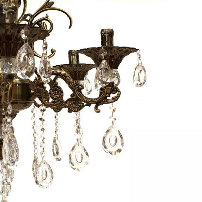 Кристален полилей SANSSOUCI Magno, 6xE14, диаметър 62 см, античен месинг Класически полилеи Заглавие по подразбиране Alessandro Design