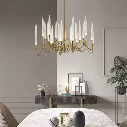 Кристален полилей Делта 12XG4 злато Модерни полилеи Заглавие по подразбиране Alessandro Design