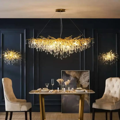 Kaiser Crystal Candelabra 13x G9 Диаметър 120cm Златен Crystal Candelabra Заглавие по подразбиране Alessandro Design