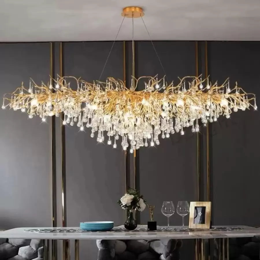 Kaiser Crystal Candelabra 13x G9 Диаметър 120cm Златен Crystal Candelabra Заглавие по подразбиране Alessandro Design