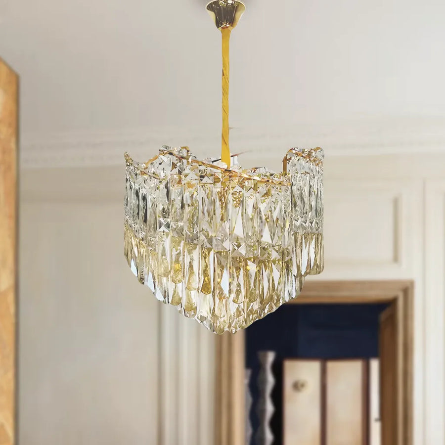 Кристален полилей TOPKAPI Eleganza 8x E14, диаметър 49 см, блестящо злато, регулируема височина Кристални полилеи Заглавие по подразбиране Alessandro Design
