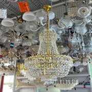 Касиански кристален свещник 11x E14 златен кристален свещник Заглавие по подразбиране Alessandro Design
