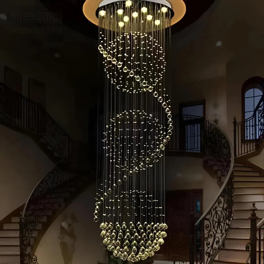 LED Кристален полилей 70W IMPERIALE Gold, Диаметър 50cm, Височина 200cm, Стълба Модел Crystal Chandelier Заглавие по подразбиране Alessandro Design