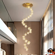 Crystal LED полилей KILKENNY Culmino, 144 W, неутрална светлина, диаметър 60 см, златни модерни полилеи Заглавие по подразбиране Alessandro Design