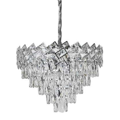 Кристален полилей WINDSOR Eleganza 8xE14, диаметър 39 см, блестящ хром, регулируема височина Кристални полилеи Заглавие по подразбиране Alessandro Design