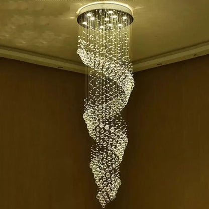 LED Crystal Candelabra 13 xGU10 Meili Chrome, Диаметър 80cm, Височина 240cm, Модел стълба Crystal Candelabra Заглавие по подразбиране Alessandro Design