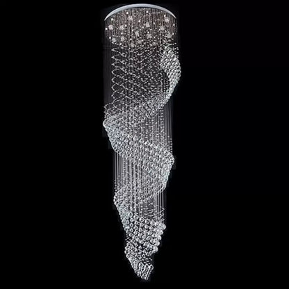 LED Crystal Candelabra 13 xGU10 Meili Chrome, Диаметър 80cm, Височина 240cm, Модел стълба Crystal Candelabra Заглавие по подразбиране Alessandro Design