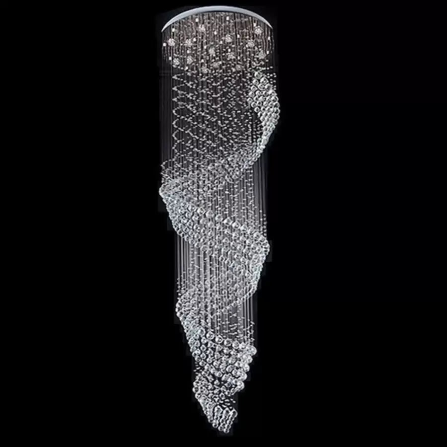 LED Crystal Candelabra 13 xGU10 Meili Chrome, Диаметър 80cm, Височина 240cm, Модел стълба Crystal Candelabra Заглавие по подразбиране Alessandro Design