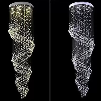 LED Crystal Candelabra 13 xGU10 Meili Chrome, Диаметър 80cm, Височина 240cm, Модел стълба Crystal Candelabra Заглавие по подразбиране Alessandro Design