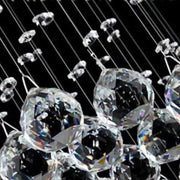 LED Crystal Candelabra 13 xGU10 Meili Chrome, Диаметър 80cm, Височина 240cm, Модел стълба Crystal Candelabra Заглавие по подразбиране Alessandro Design