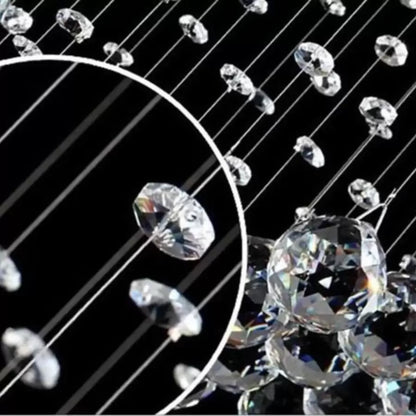 LED Crystal Candelabra 13 xGU10 Meili Chrome, Диаметър 80cm, Височина 240cm, Модел стълба Crystal Candelabra Заглавие по подразбиране Alessandro Design