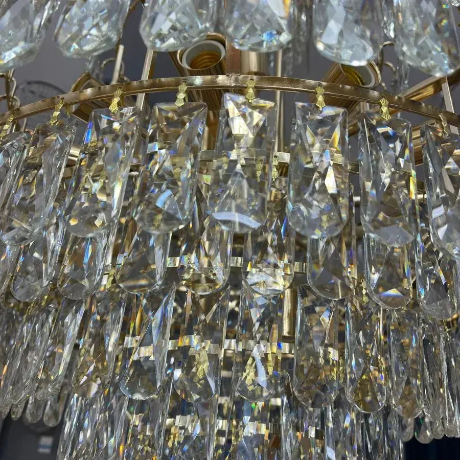 Junnut Candelabra 21xE27, Кристал и метал, Златен кристален свещник Заглавие по подразбиране Alessandro Design