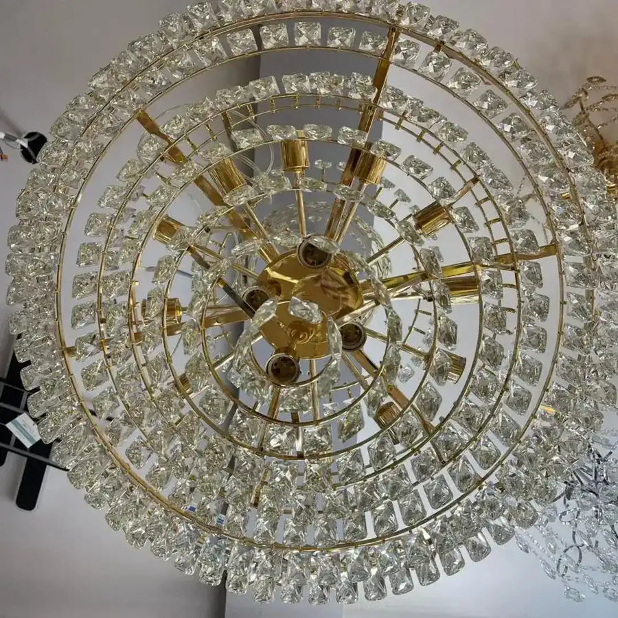 Junnut Candelabra 21xE27, Кристал и метал, Златен кристален свещник Заглавие по подразбиране Alessandro Design