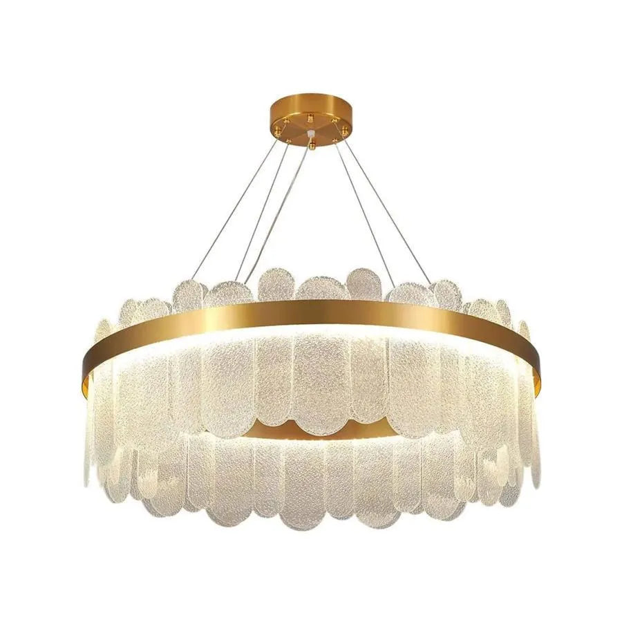LED полилей с дистанционно управление Alvaro 128W Димируем златен свещник Cristal Заглавие по подразбиране Alessandro Design