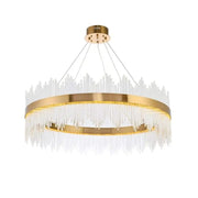 LED полилей с дистанционно Gonzalo 98W Димируем златен свещник Cristal Заглавие по подразбиране Alessandro Design