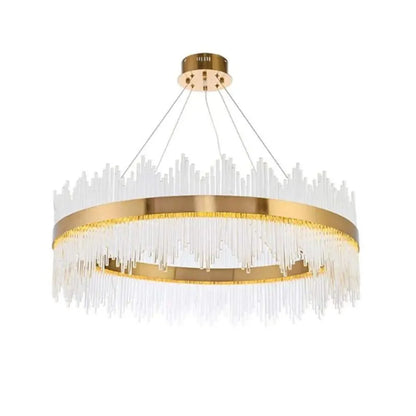 LED полилей с дистанционно Gonzalo 98W Димируем златен свещник Cristal Заглавие по подразбиране Alessandro Design