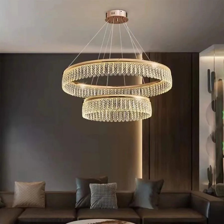 LED полилей с дистанционно управление Zakir 100W, Gold Candelabre Cristal Default Title Alessandro Design