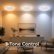 Plafonieră LED Raza 23 cm, 22W, 3000K / 4000K / 6000K, Alb, Metal si Acril Plafoniere LED Default Title Alessandro Design