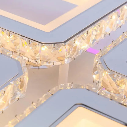 LED полилей с дистанционно управление и кристал LEILA 175W, 8 квадрата, студена/топла/неутрална светлина, димиране, лъскаво бял хром LED полилеи с дистанционно управление Заглавие по подразбиране Alessandro Design