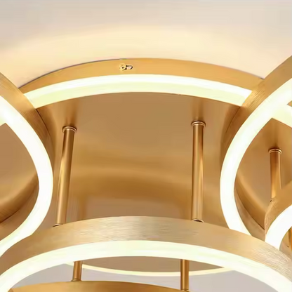 LED полилей с дистанционно управление RIGA LILITH 68W, 3 кръга, студена/топла/неутрална светлина, димиране, лъскаво златно LED полилеи с дистанционно управление Заглавие по подразбиране Alessandro Design