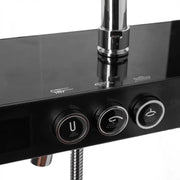 Душ колона LCD дисплей Неръждаема стомана Черно сребро SJG/003 Смесители и душ колони Заглавие по подразбиране Alessandro Design