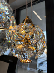 Crystal LED полилей KILKENNY Culmino, 144 W, неутрална светлина, диаметър 60 см, златни модерни полилеи Заглавие по подразбиране Alessandro Design