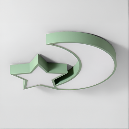 София LED полилей, 34W, зелен акрил, форма на луна и звезда, 3000K/4000K/6000K LED полилеи Заглавие по подразбиране Alessandro Design