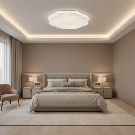 Plafonieră LED Floare 23 cm, 22W, 3000K / 4000K / 6000K, Alb, Metal si Acril Plafoniere LED Default Title Alessandro Design