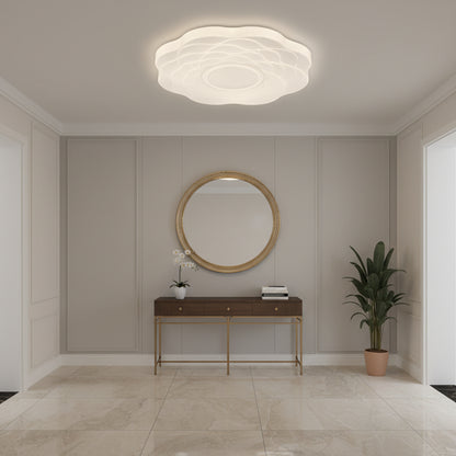 LED плафон с цветя 23 cm, 22W, 3000K / 4000K / 6000K, бял, метален и акрилен LED плафониери Default Title Alessandro Design