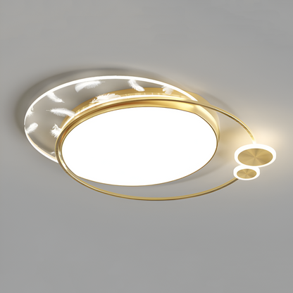 LED полилей Lorenzo с дистанционно управление, 40 W, димируем, злато, метал и акрил, 3000K/4000K/6000K LED полилей с дистанционно управление Заглавие по подразбиране Alessandro Design