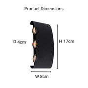 Fantas Външна и вътрешна LED стенна лампа, 6 източника x 1W, IP65, металик, черен, 3000K Външни стенни лампи Заглавие по подразбиране Alessandro Design