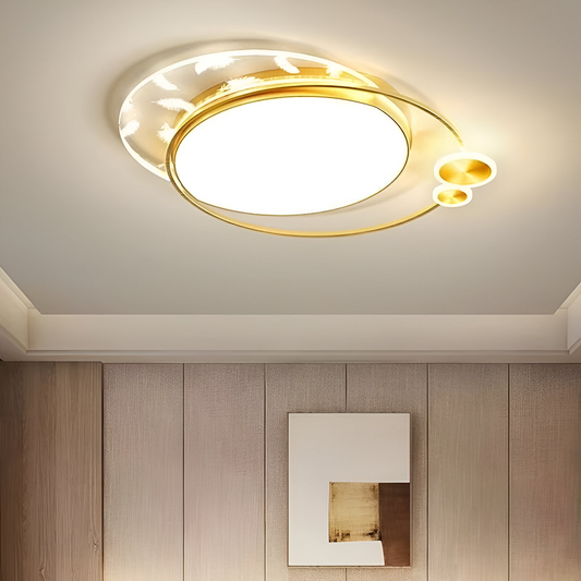 LED полилей Lorenzo с дистанционно управление, 40 W, димируем, злато, метал и акрил, 3000K/4000K/6000K LED полилей с дистанционно управление Заглавие по подразбиране Alessandro Design