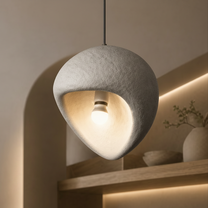 Lustra Moderna AERA, 30 cm, Suspendata, 1 X E27, Gri, Metal si Spuma, Inaltime Reglabila Lustre Moderne Default Title Alessandro Design