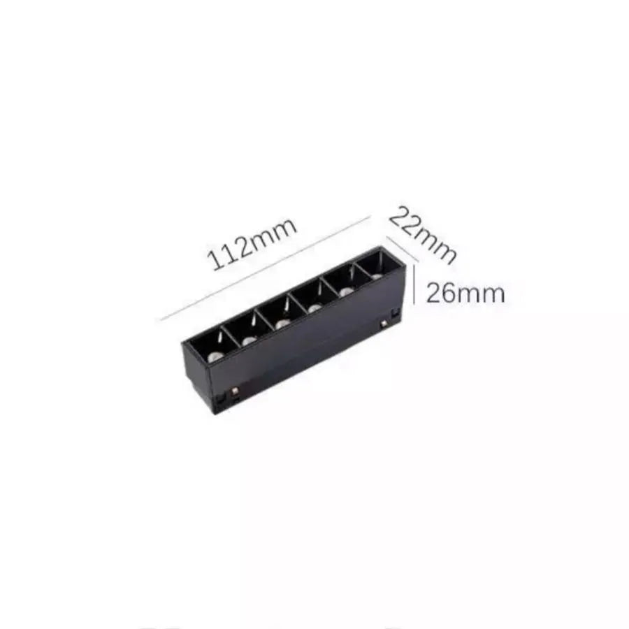 Магнитна LED решетка, фиксирана, 6 W, неутрална светлина, вградена, черна LED продукти Заглавие по подразбиране Alessandro Design