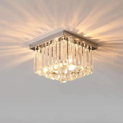 Кристален полилей MARTINEZ Linear Luxe, диаметър 35 см, 4x E14, блестящ хромиран свещник Moderne Заглавие по подразбиране Alessandro Design