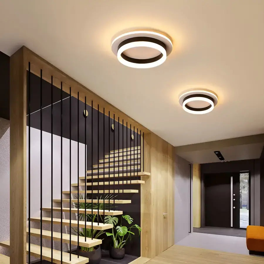 LED полилей SOLENA ROTONDA 13W, диаметър 25 см, студена/топла/неутрална светлина, черно-бели LED полилеи Заглавие по подразбиране Alessandro Design